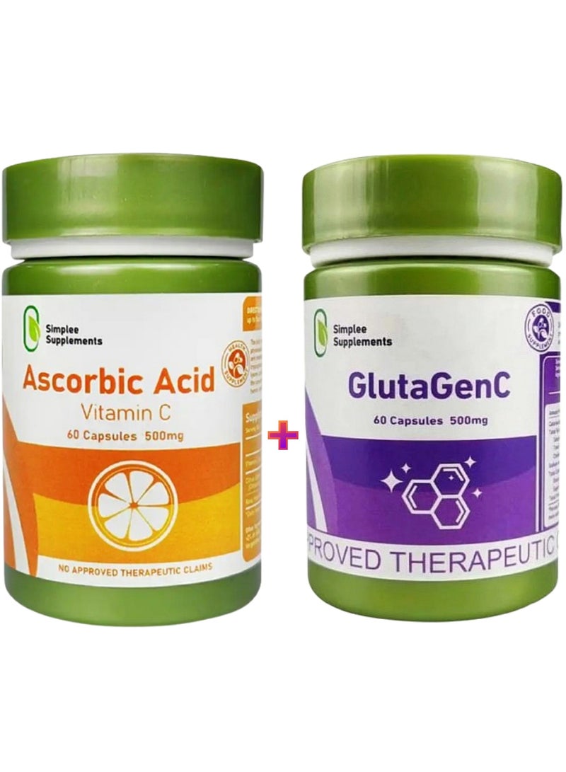 سيمبلى سبلمنتس مكمل كبسولة حمض الأسكوربيك من جلوتا سي و إسكروباد أسيد - Image 1